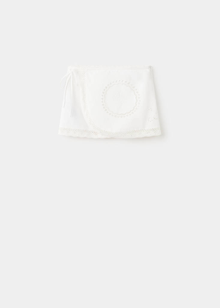 Cotton broderie skirt
