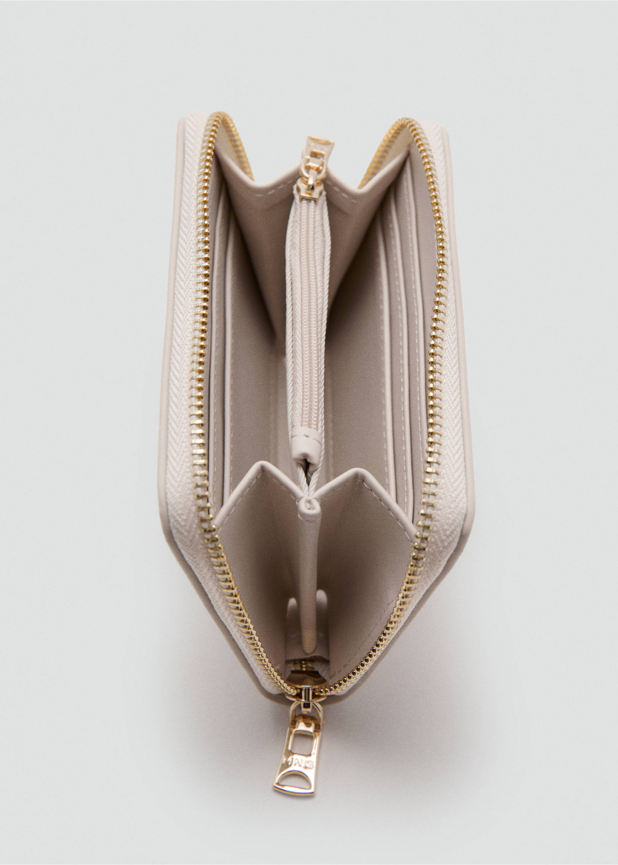 Billetera mediana efecto safiano - Detalle del artículo 1, Gris hielo. Ref: 37061387-00.