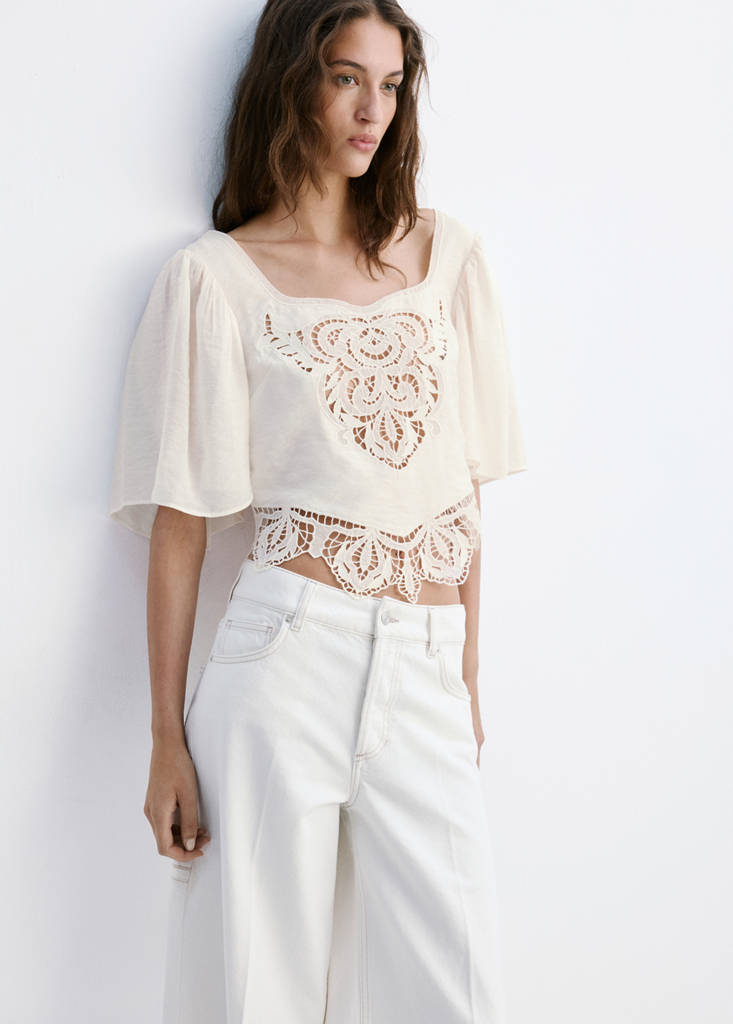 Broderie anglaise crop top - thumbnail 2