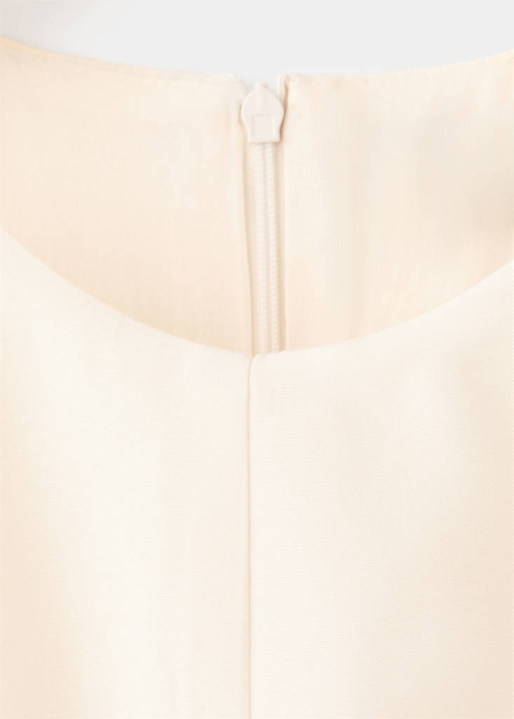 Halter jumpsuit with belt detail — Ecru