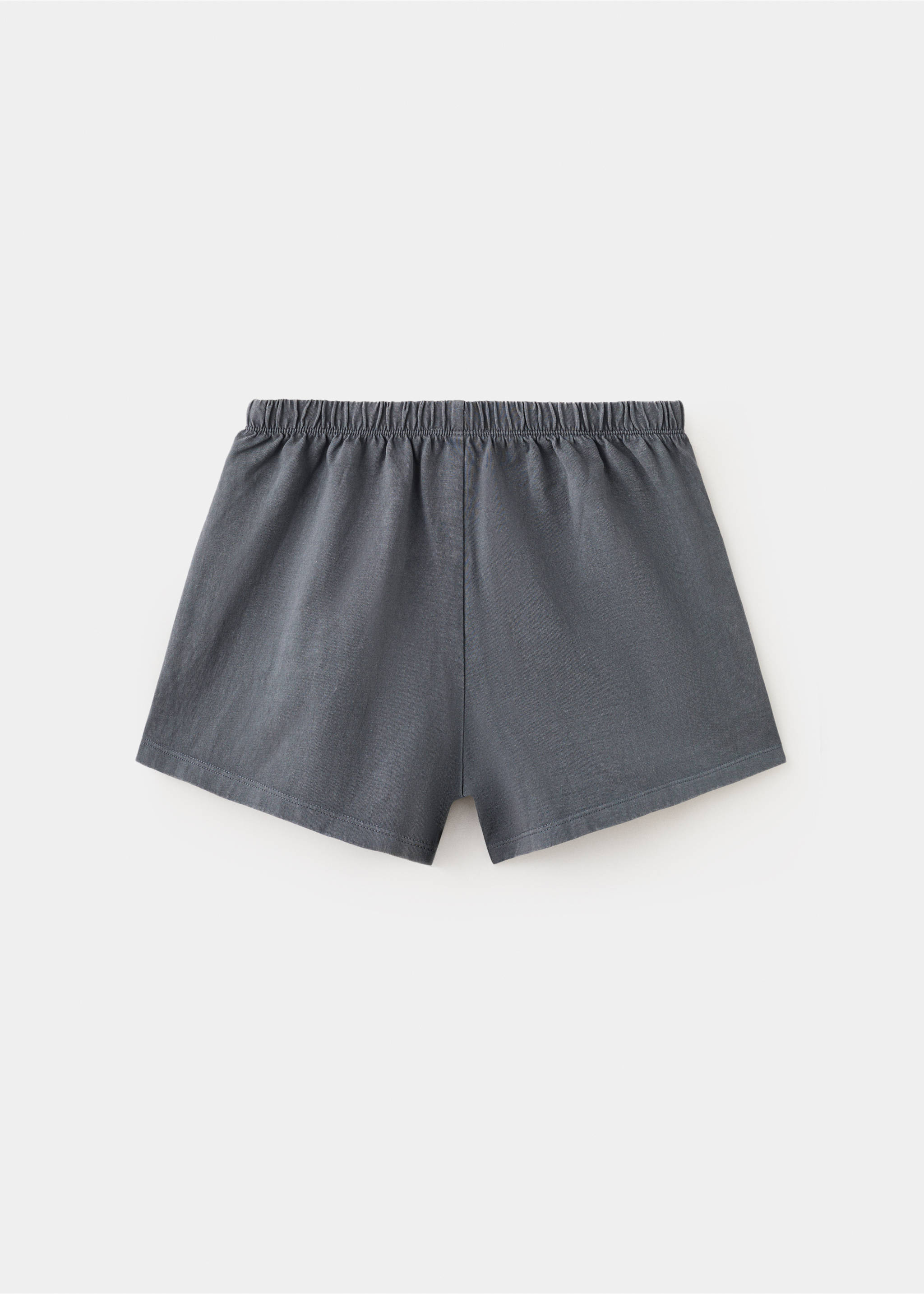 Cotton eyelets shorts - Reverse of the article, Charcoal. Ref: 37061390-00.