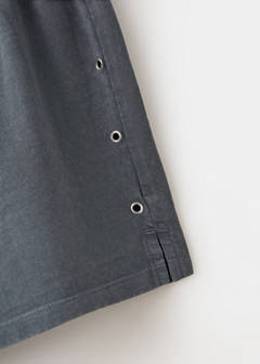 Cotton eyelets shorts — Charcoal 4