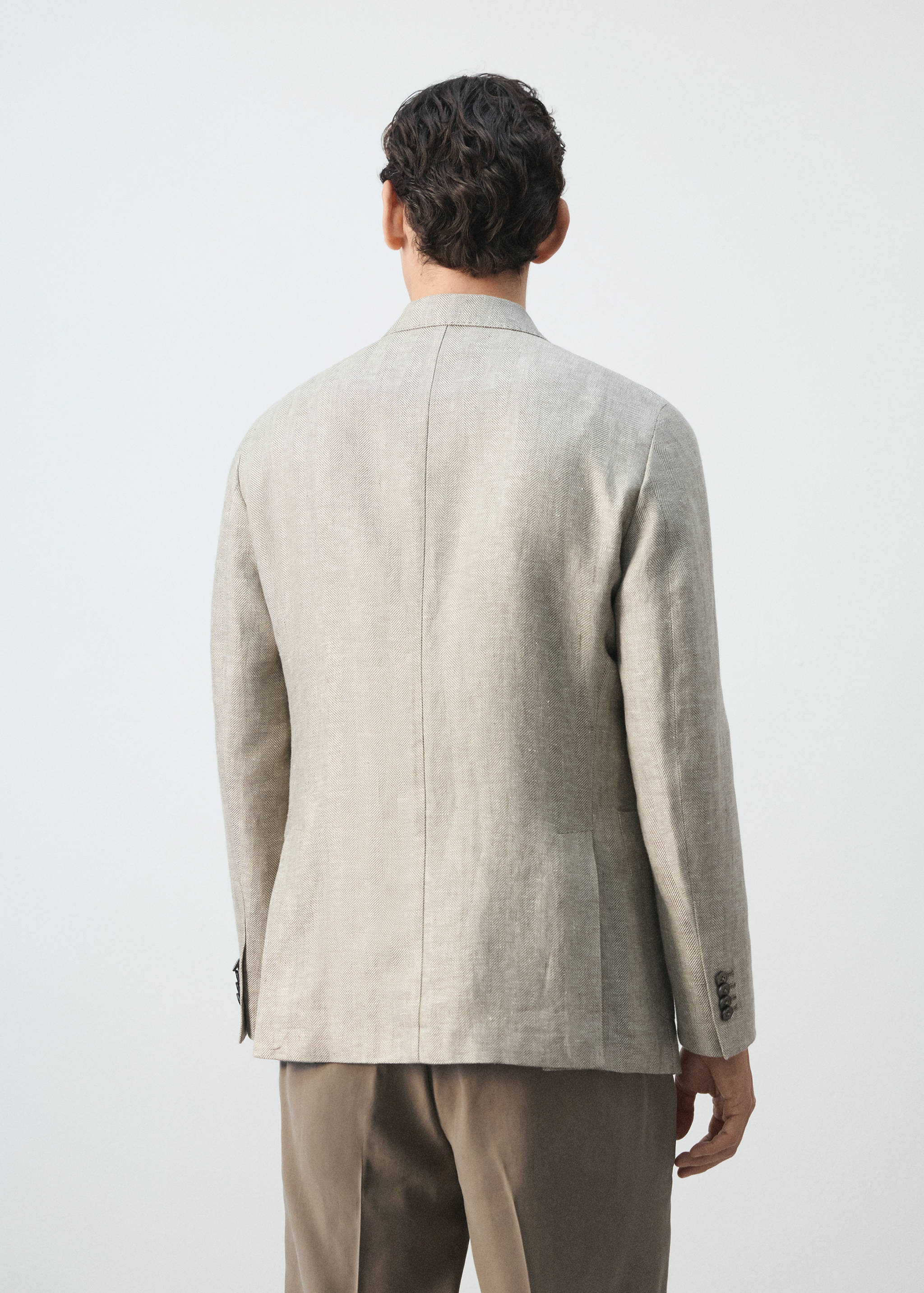 Americana traje 100% lino slim fit - Reverso del artículo
