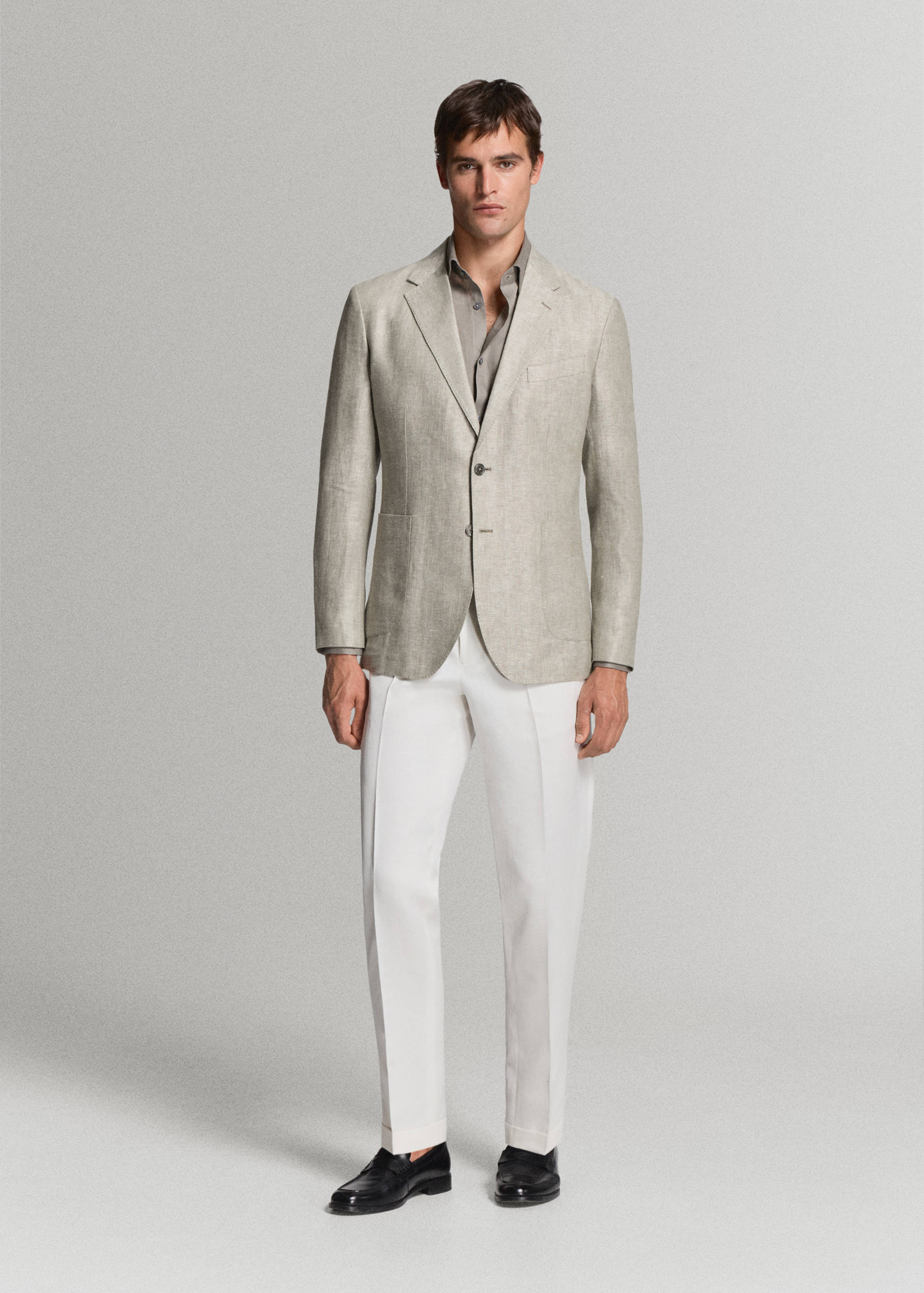 Americana 100% lino slim fit - Plano general