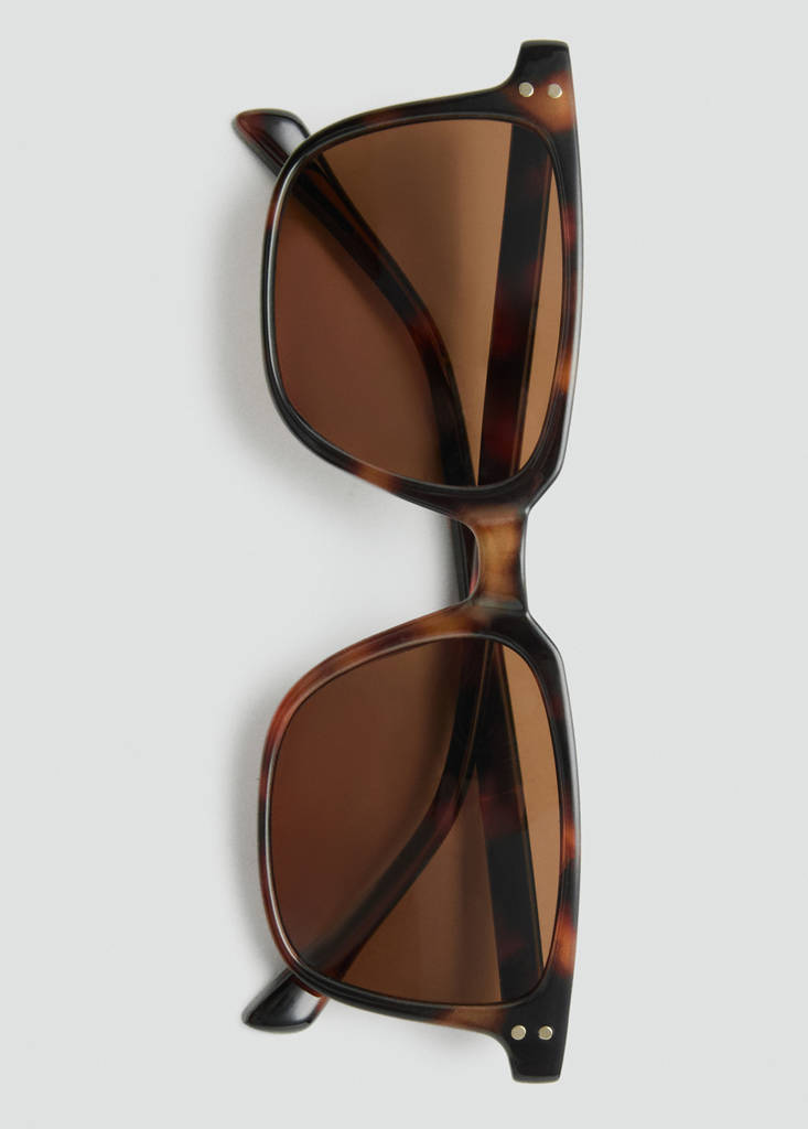 Rectangular-frame sunglasses — Chocolate