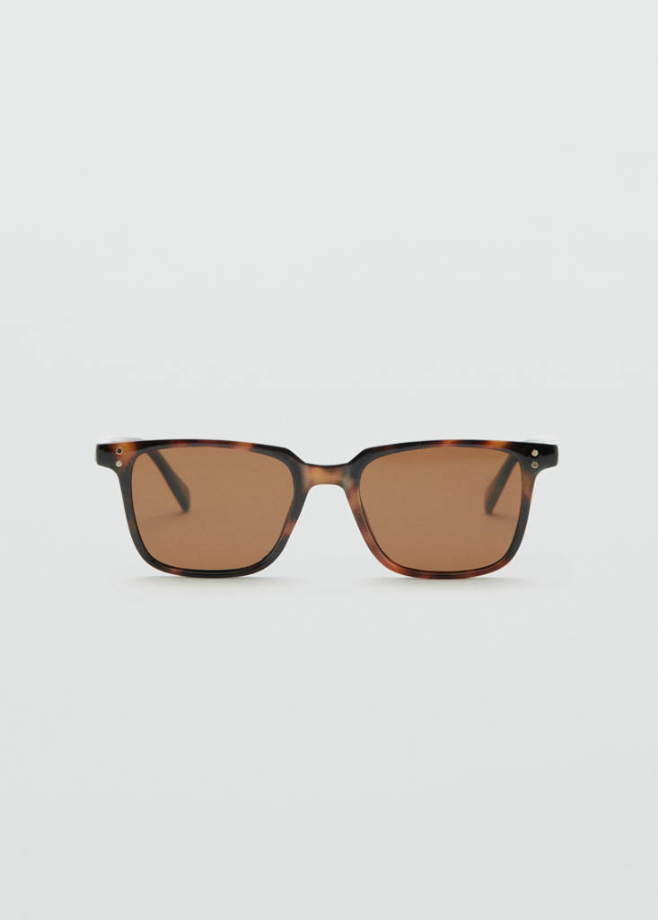 Rectangular-frame sunglasses — Chocolate