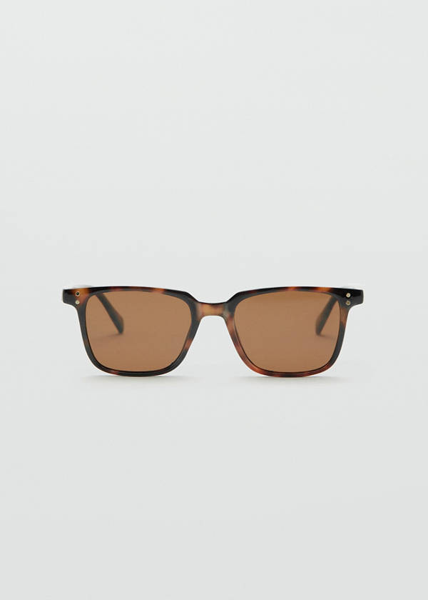 Rectangular-frame sunglasses — Chocolate
