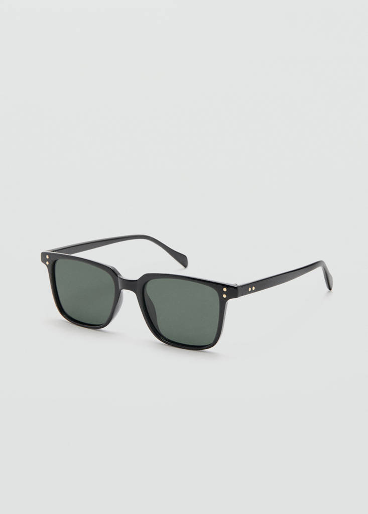 Rectangular-frame sunglasses — Black