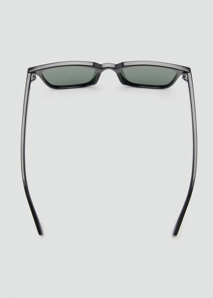 Rectangular-frame sunglasses — Black