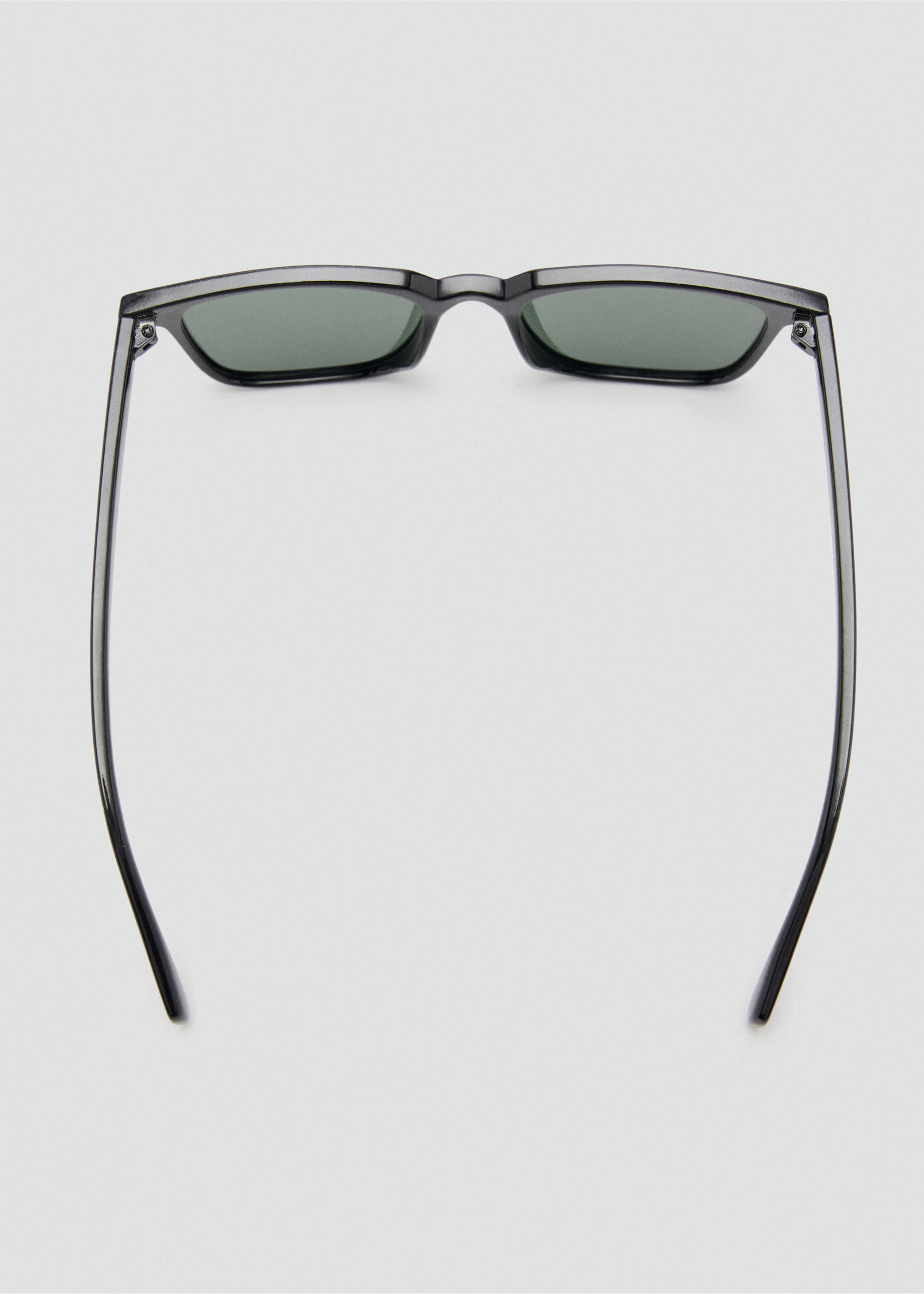 Rectangular-frame sunglasses - Details of the article 1, Black. Ref: 37061392-00.