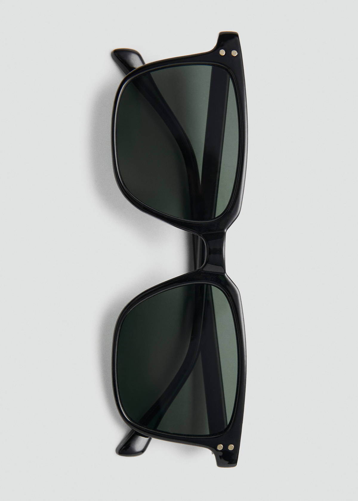 Rectangular-frame sunglasses — Black