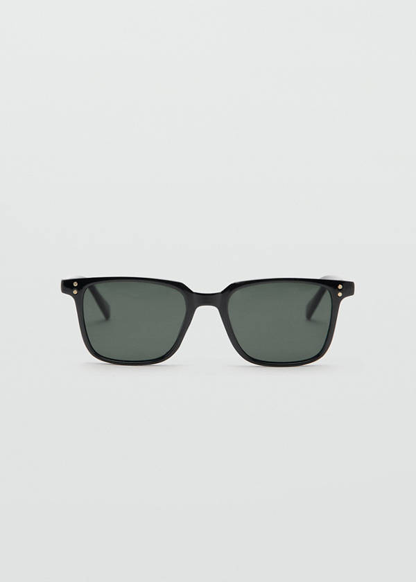 Rectangular-frame sunglasses — Black