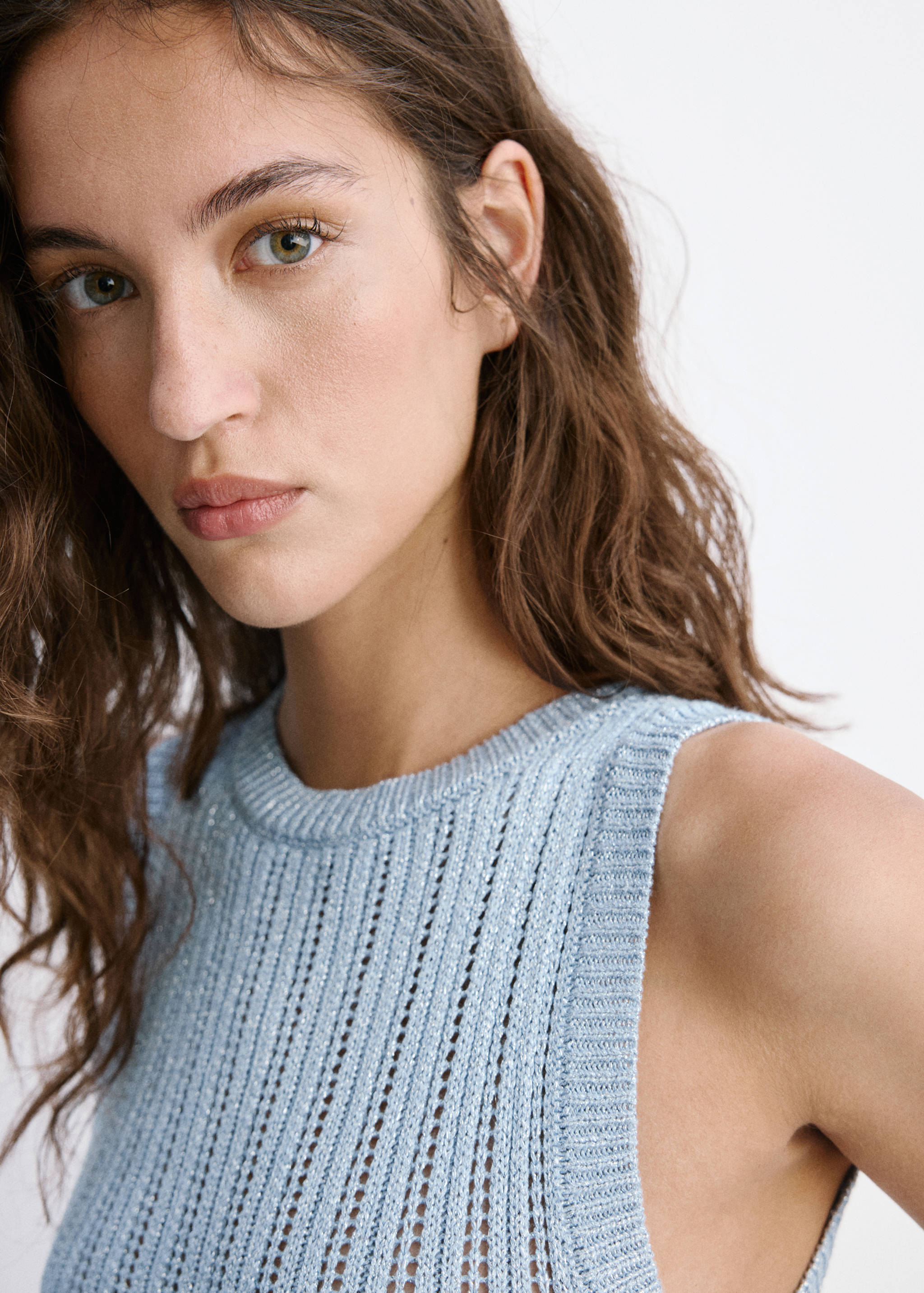 Robe longue maille ajourée - Détail de l'article 1