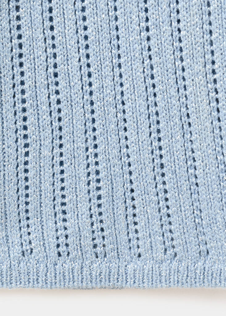 Long openwork knitted dress — Sky Blue