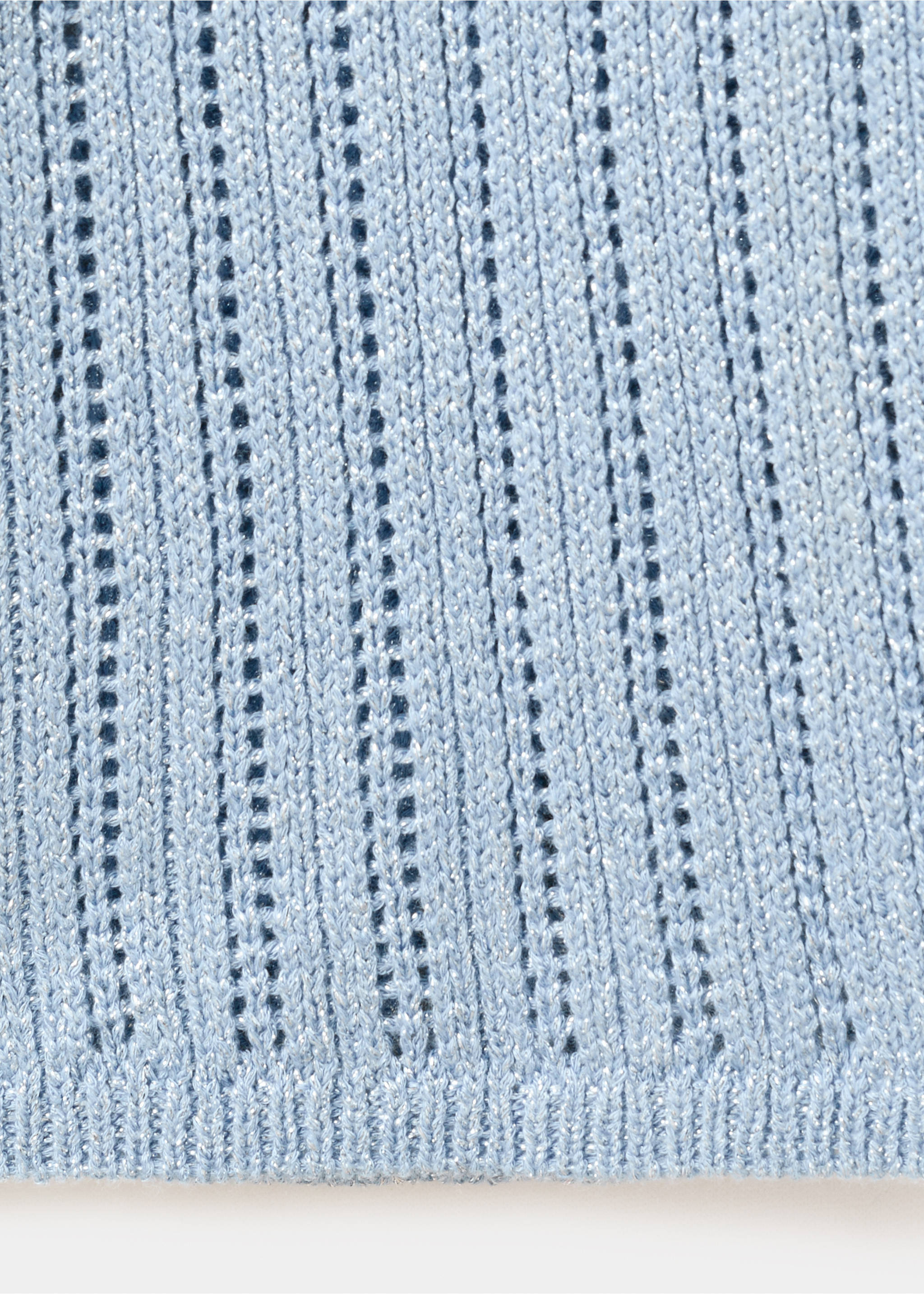 Robe longue maille ajourée - Détail de l'article 0, Bleu ciel. Ref: 37061393-00.