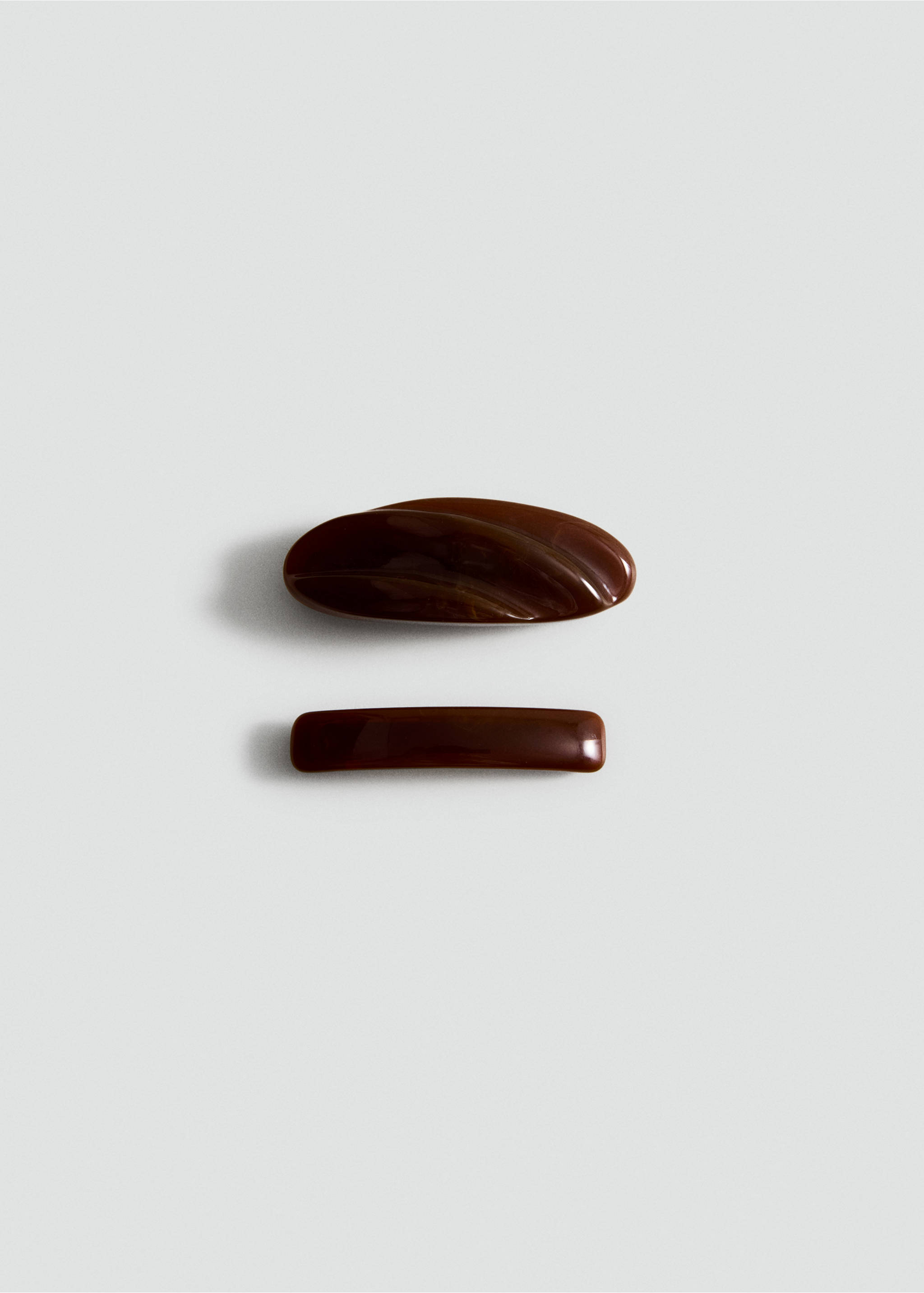 Hairclip 2 set - Article without model, Brown. Ref: 37061395-00.