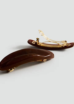 Hairclip 2 set — Brown 3