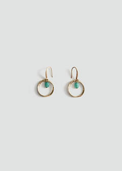 Bead hoop earrings — Gold 1