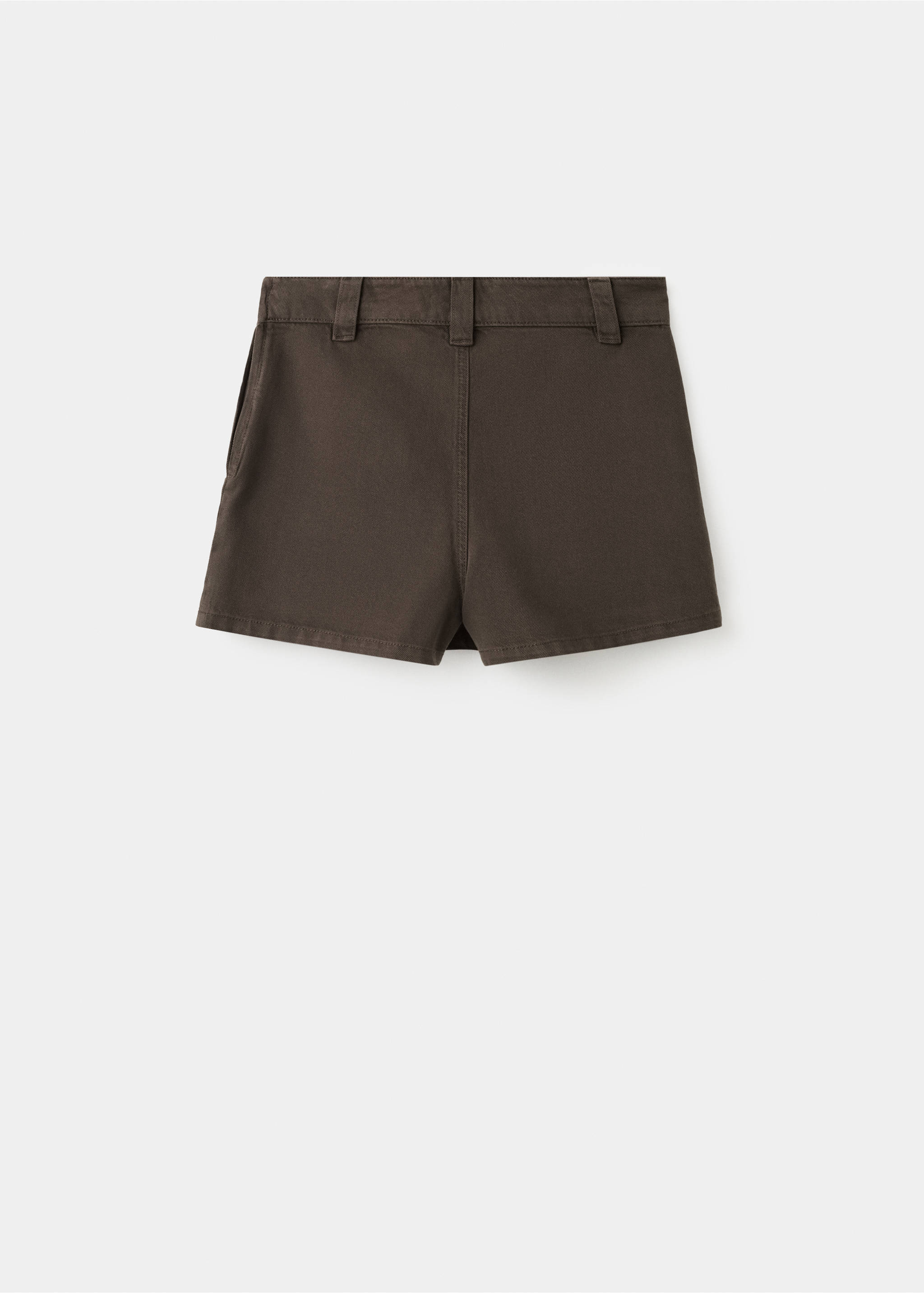 Jupe-short en denim cargo - Détail de l'article 0, Chocolat. Ref: 37061400-00.