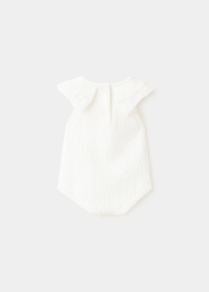 Fine knit babygrow — Off White