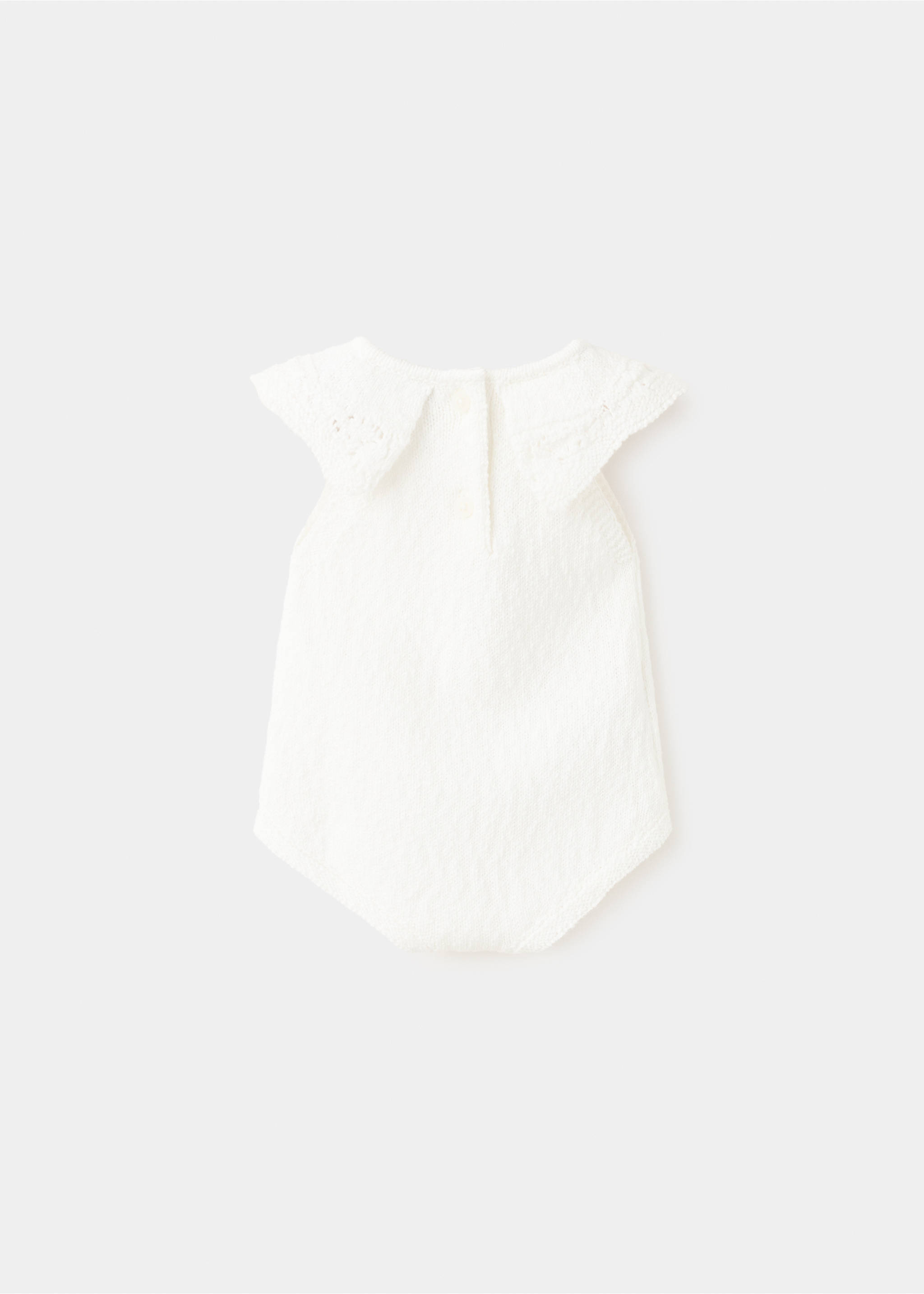 Finstrikket sparkebukse - Baksiden av artikkelen, Offwhite. Ref: 37061401-00.
