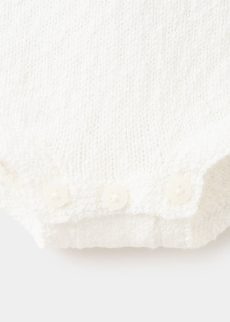 Fine knit babygrow — Off White