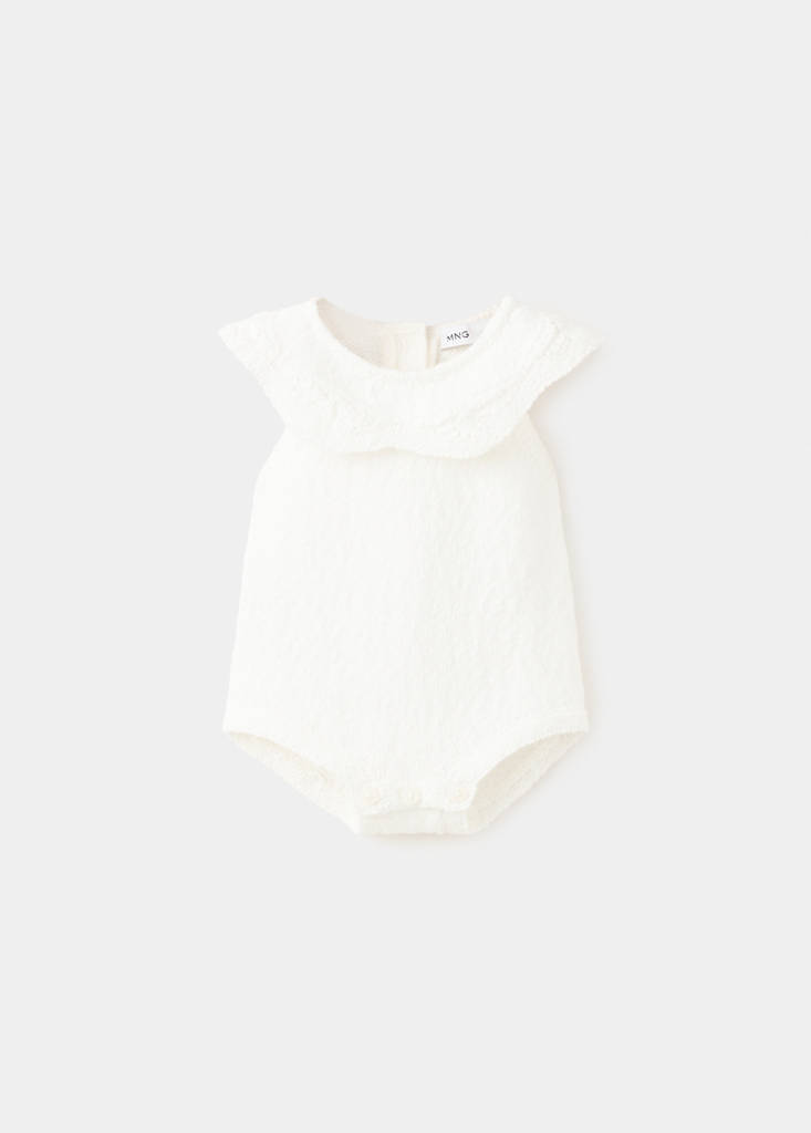 Fine knit babygrow — Off White