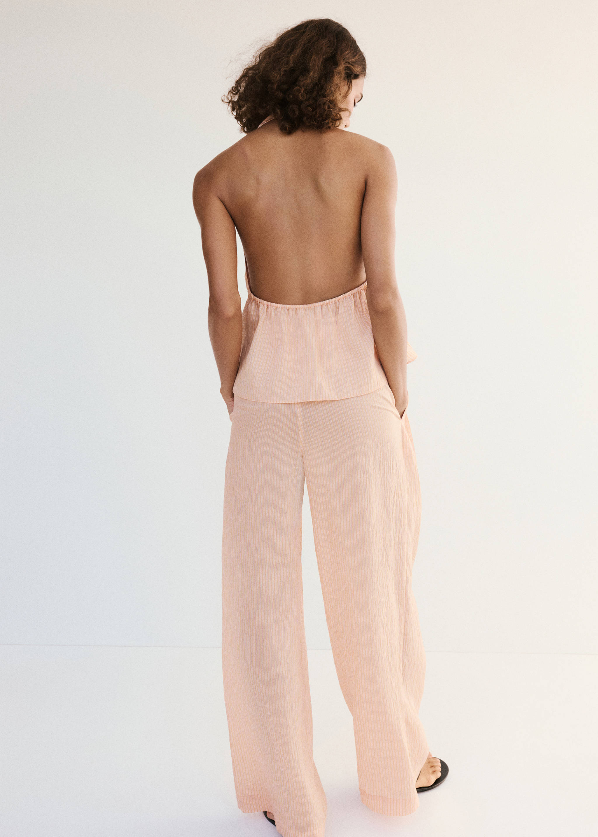 Pantalón lyocell rayas - Reverso del artículo