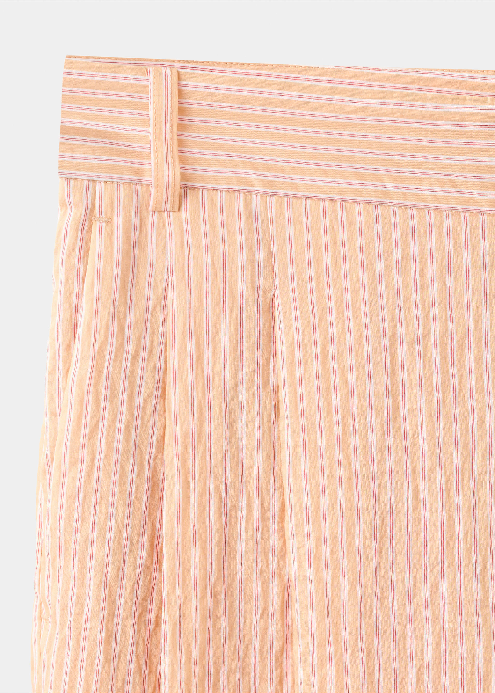 Pantalón lyocell rayas - Detalle del artículo 8, Naranja. Ref: 37061403-00.