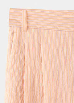 Striped lyocell trousers — Orange 8