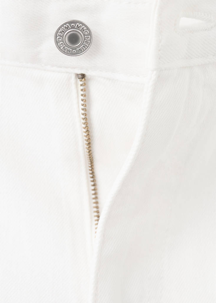 Straight-fit denim bermuda shorts — Off White