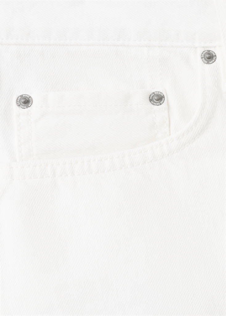 Straight-fit denim bermuda shorts — Off White