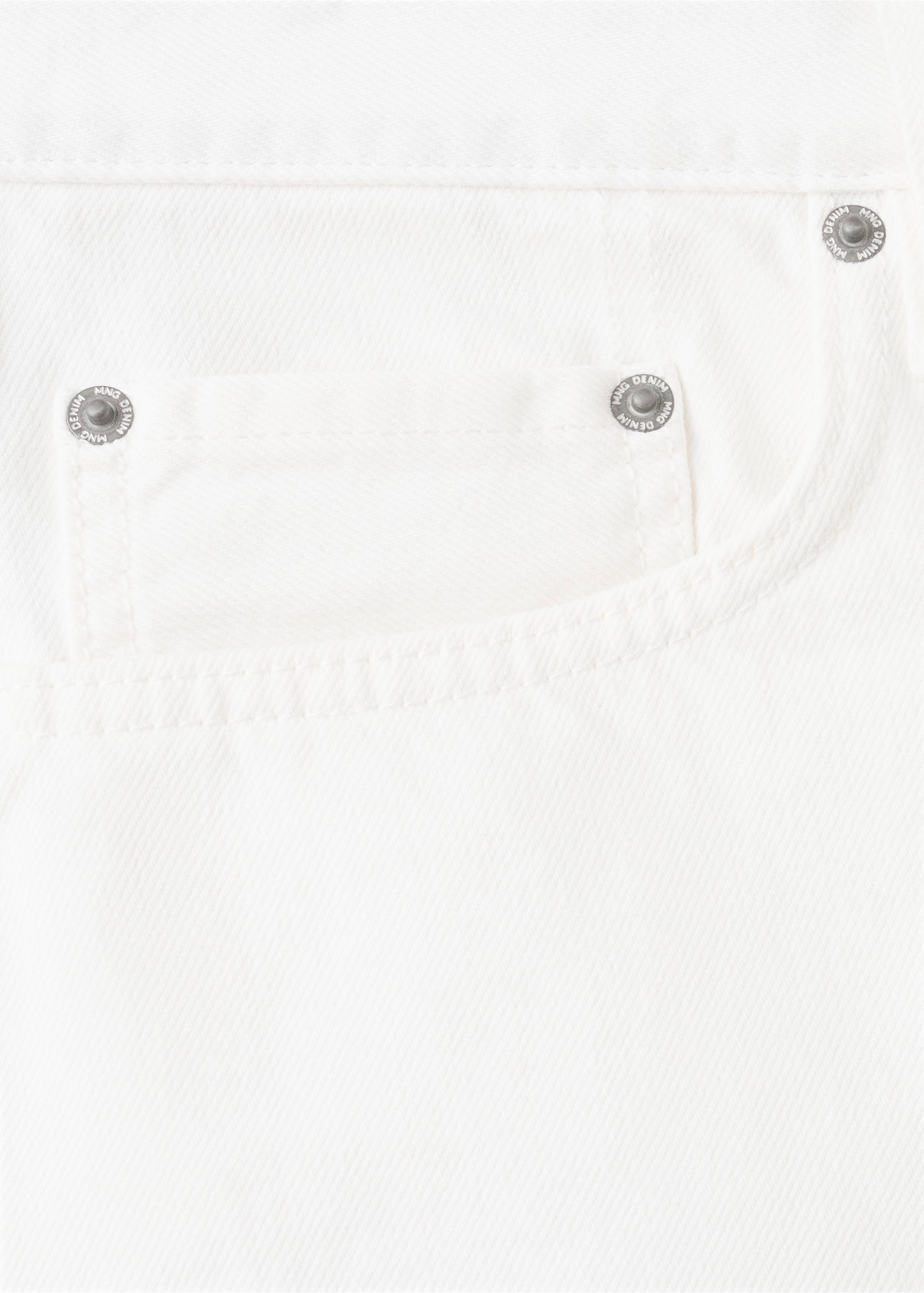 Straight-fit denim bermuda shorts - Details of the article 0, Off White. Ref: 37061404-00.