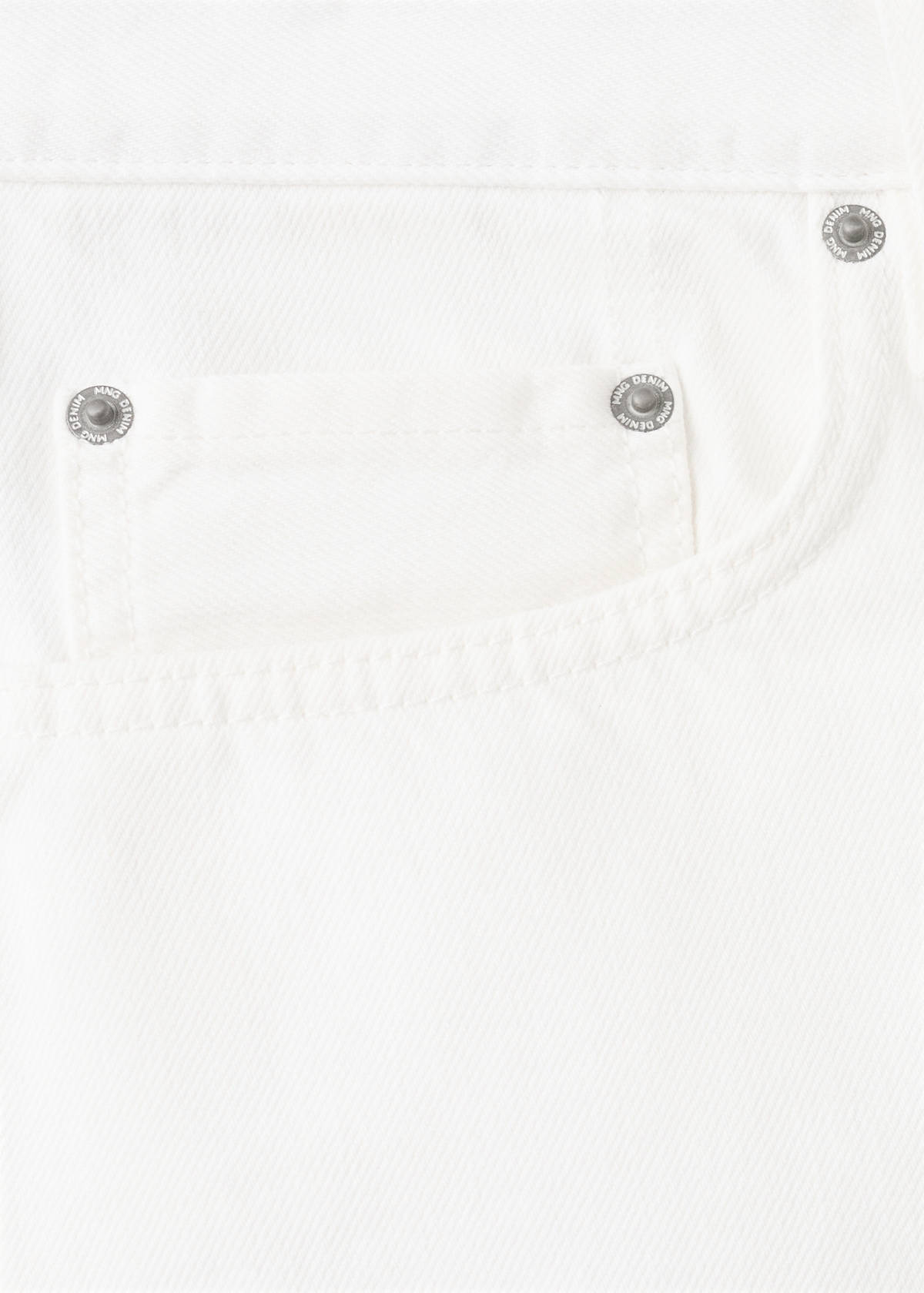 Straight-fit denim bermuda shorts — Off White