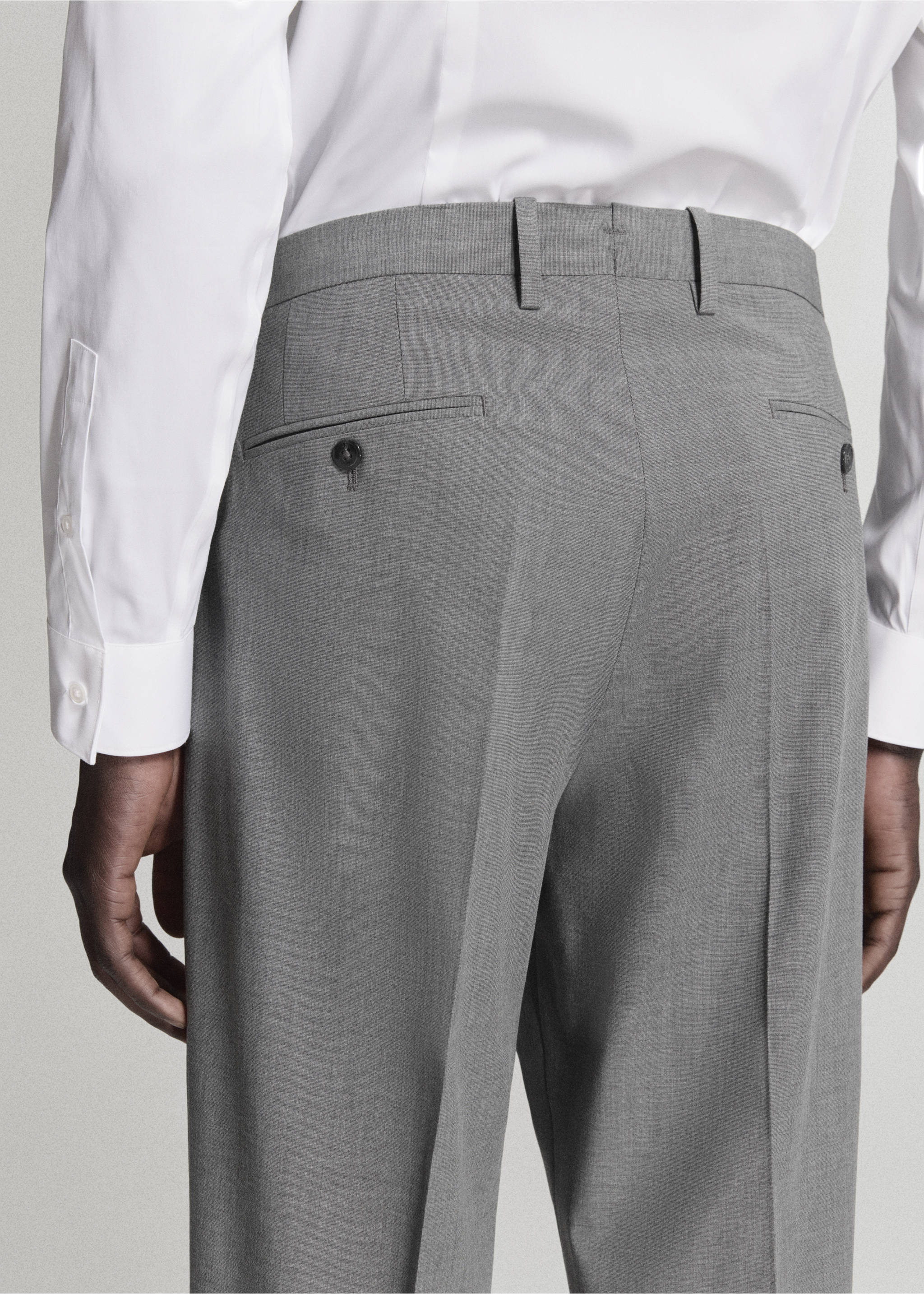 London Anzughose im Regular Fit - Detail des Artikels 3, Grau. Ref: 37061407-00.