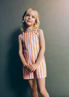 Striped romper — Orange 1