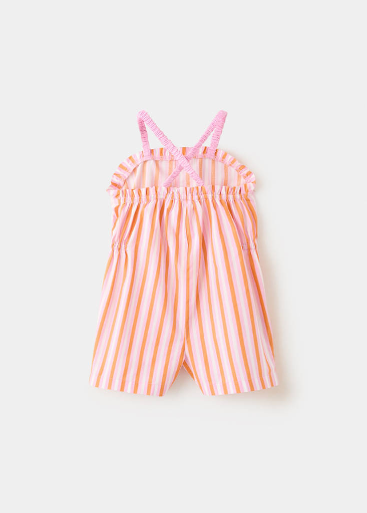 Striped romper — Orange