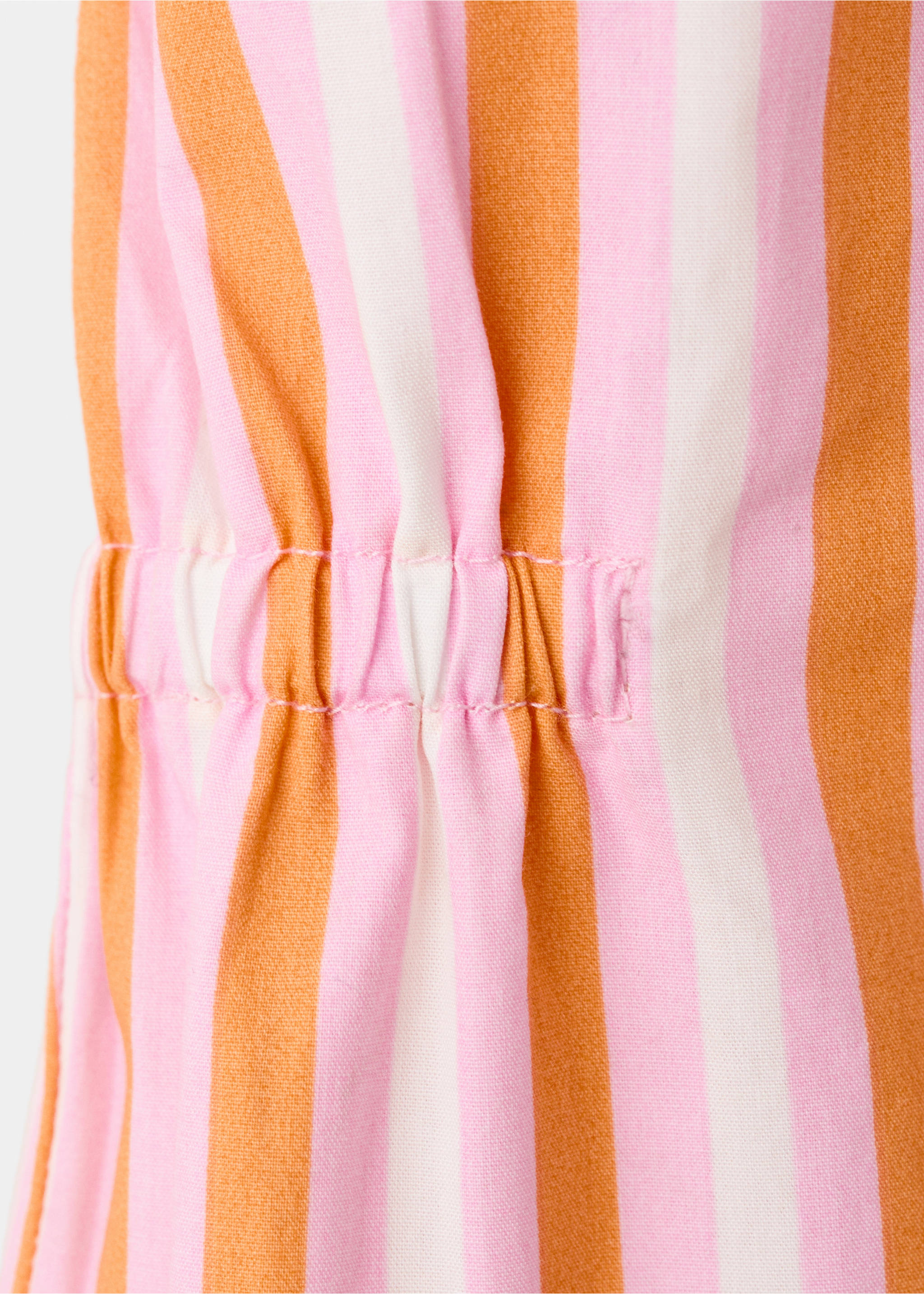 Striped romper - Details of the article 8, Orange. Ref: 37061408-00.