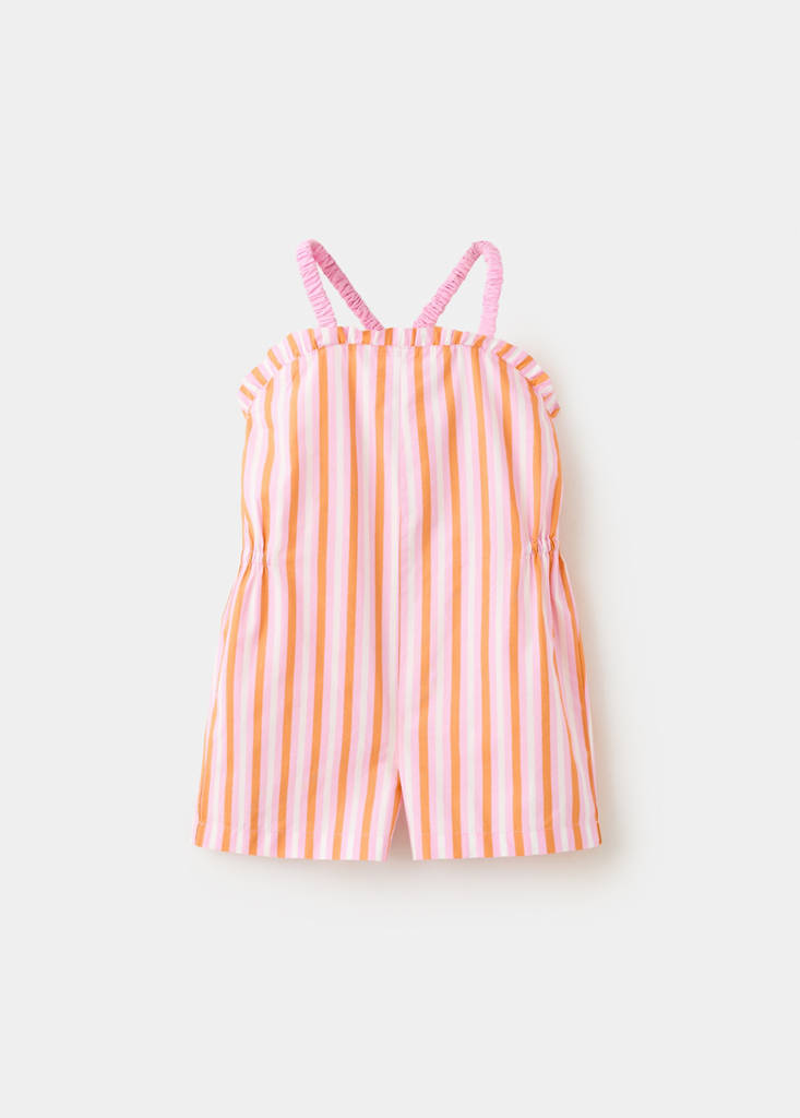 Striped romper — Orange