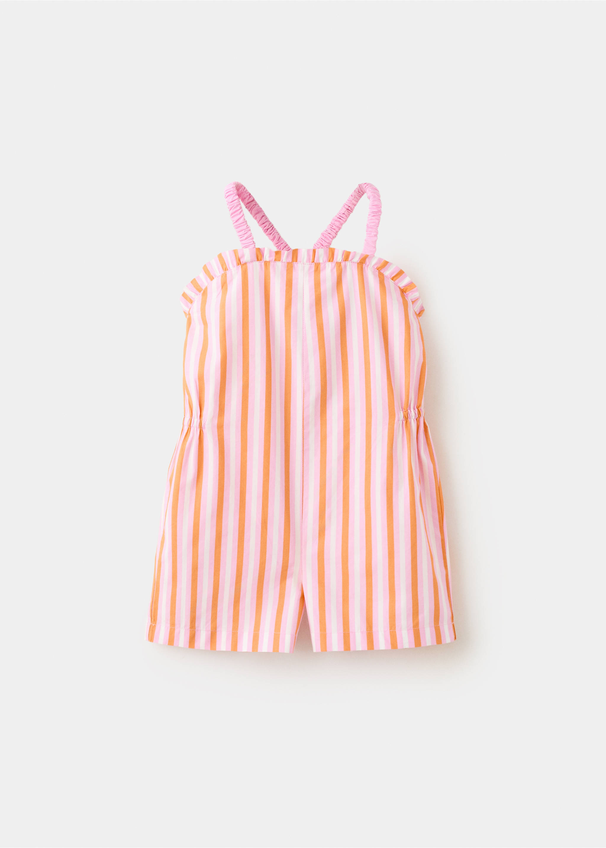 Striped romper - Article without model, Orange. Ref: 37061408-00.