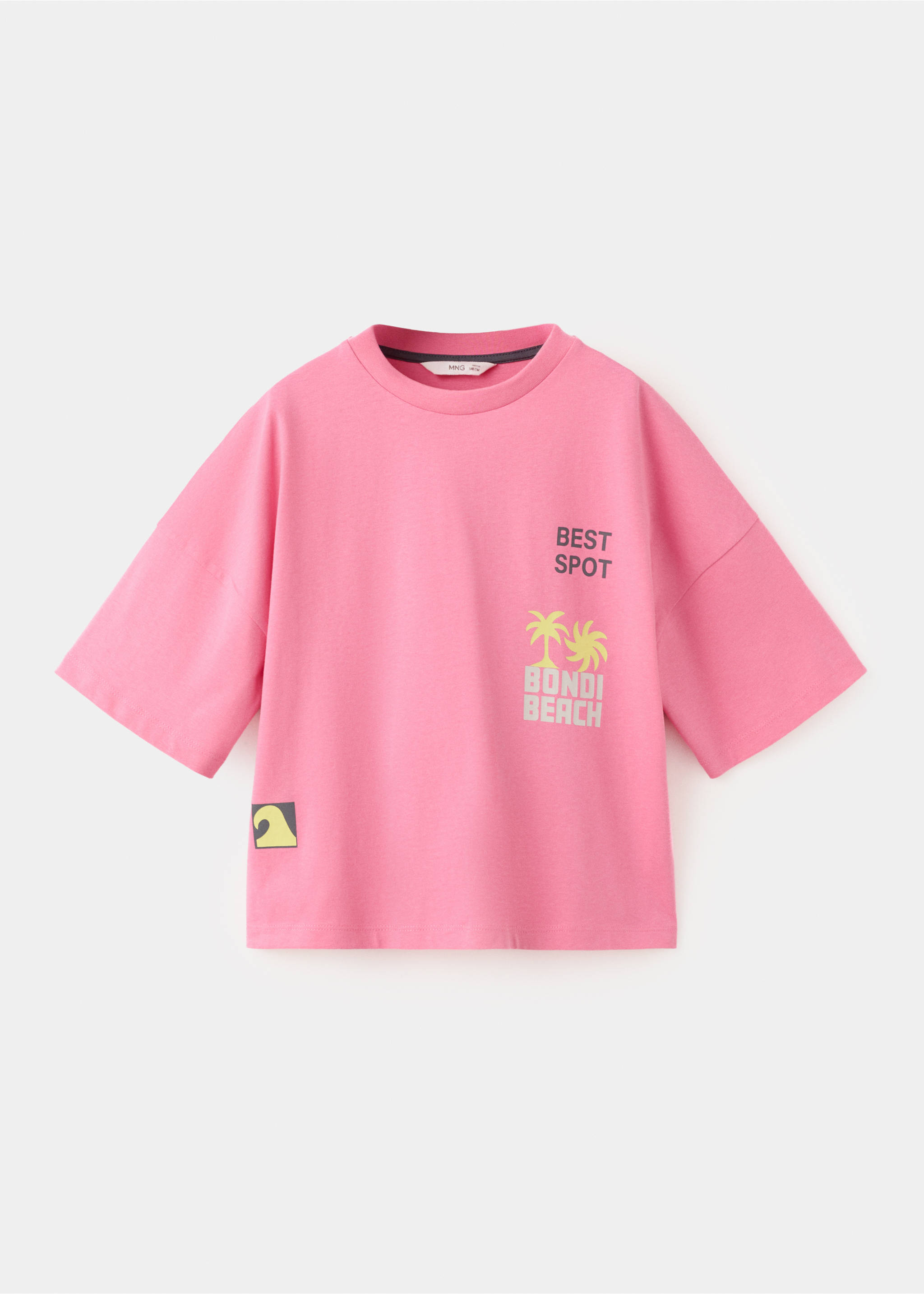T-shirt imprimé palmiers - Article sans modèle, Rose. Ref: 37061410-00.