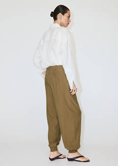 Baggy lyocell trousers — Khaki 3