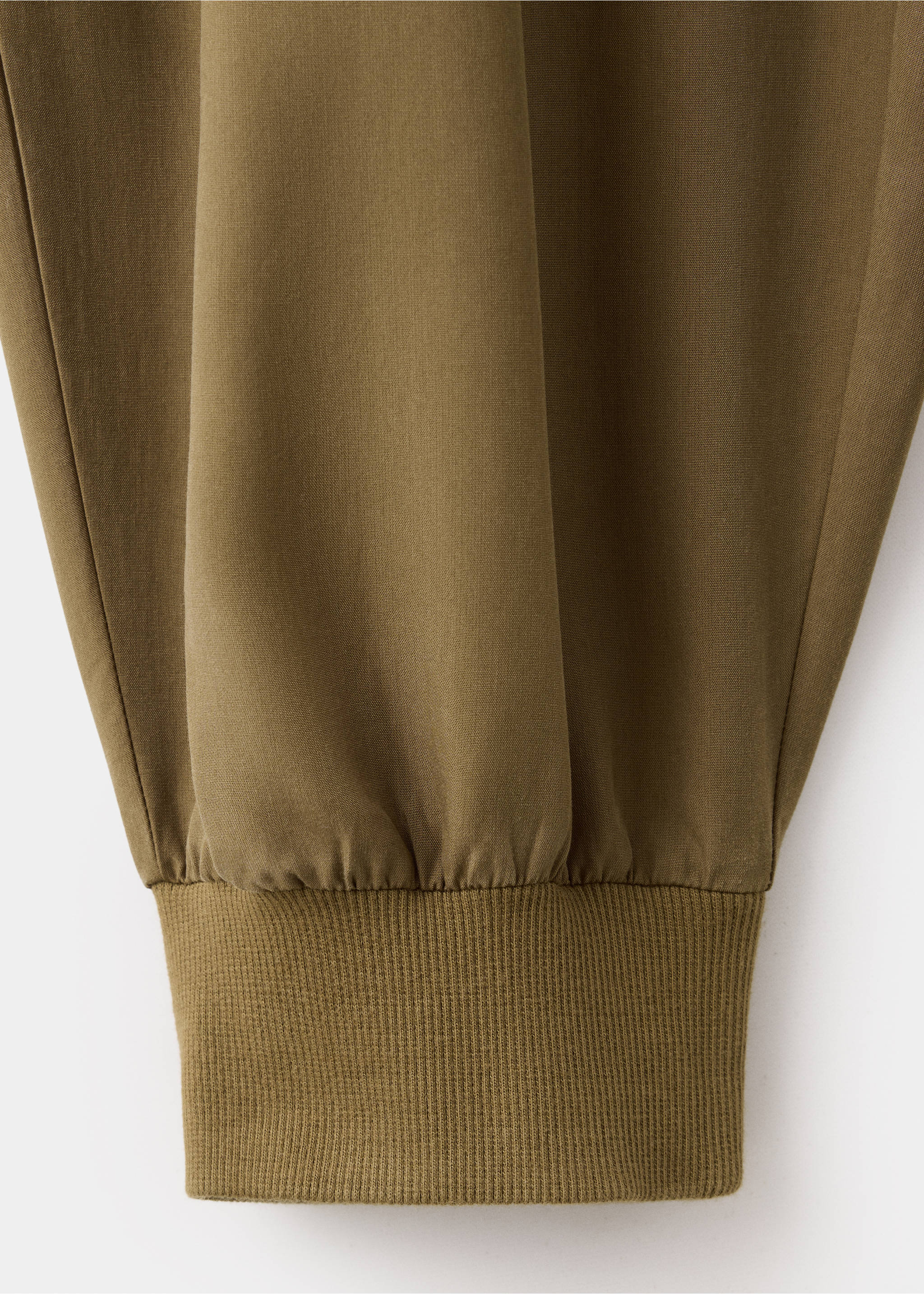 Baggy lyocell trousers - Details of the article 0, Khaki. Ref: 37061411-00.
