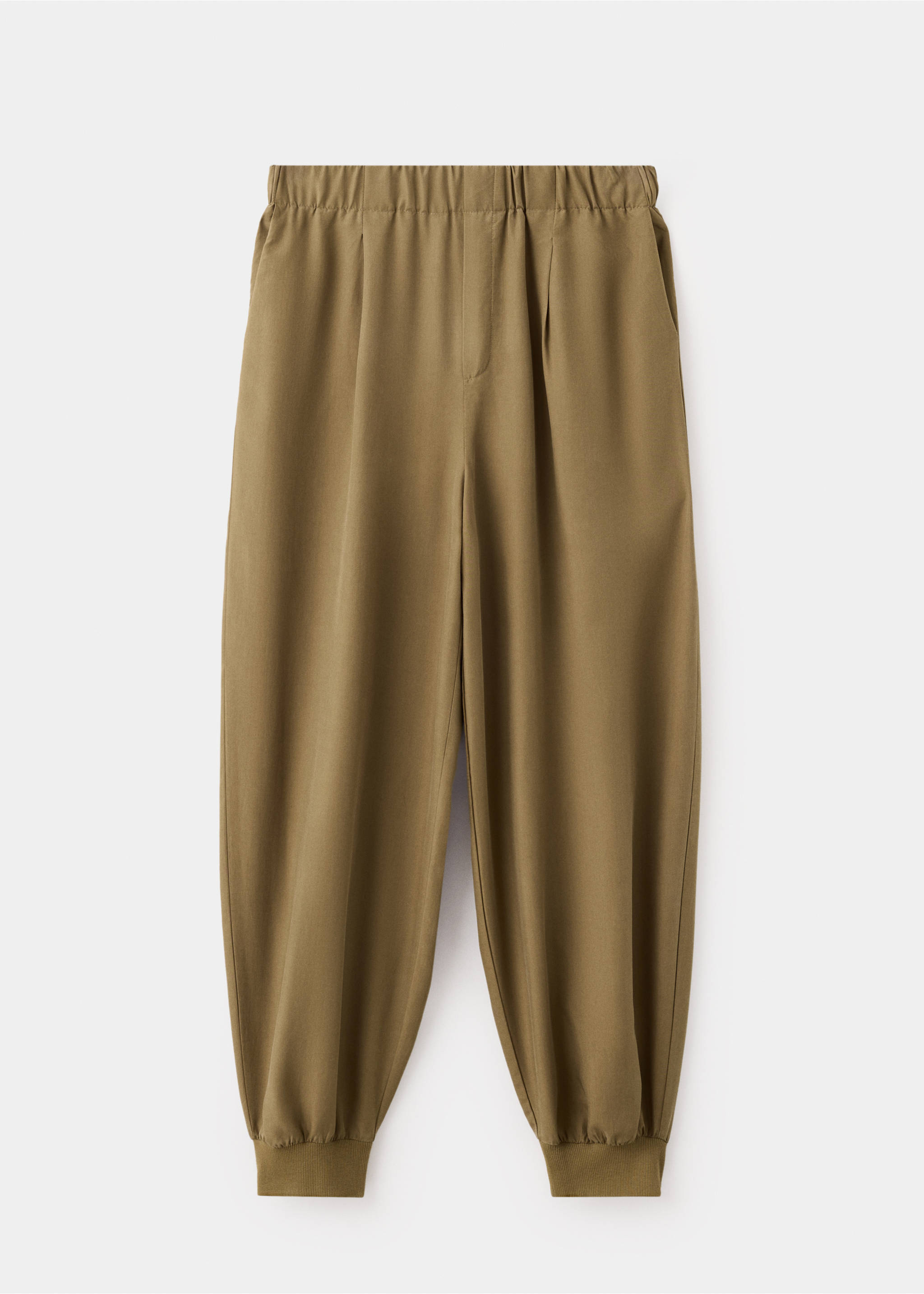Baggy lyocell trousers - Article without model, Khaki. Ref: 37061411-00.