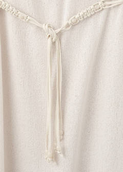 Halter knit dress with belt — Ecru 6