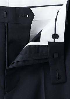 Turin suit trousers, 100% virgin wool, slim fit — Navy 9