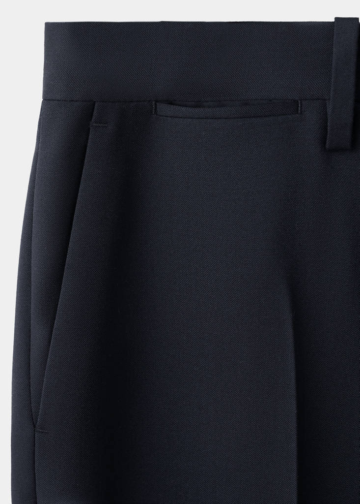 Turin 100% wool suit trousers — Navy