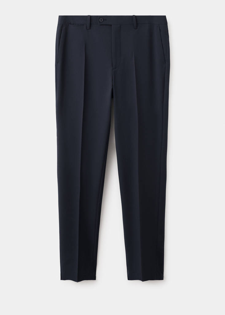 Turin 100% wool suit trousers — Navy