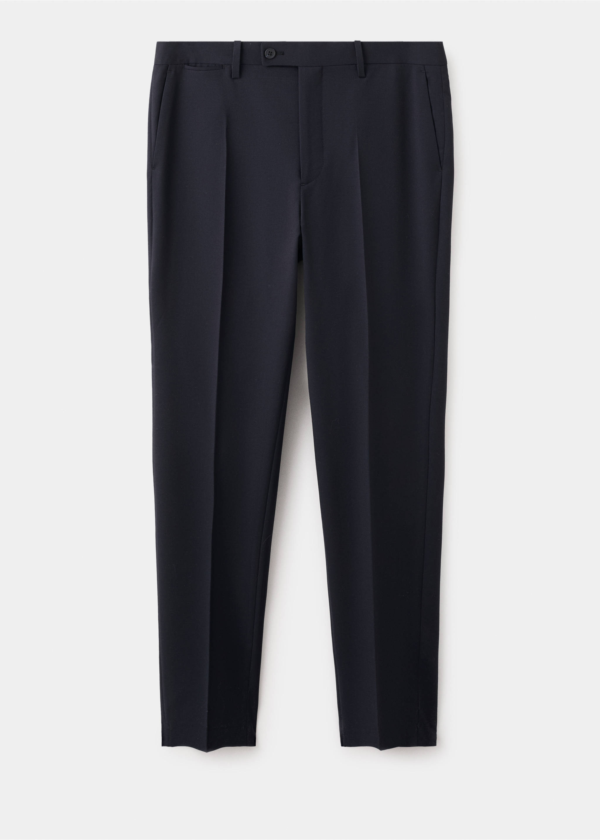 Turin 100% wool suit trousers - Article without model, Navy. Ref: 37061416-00.