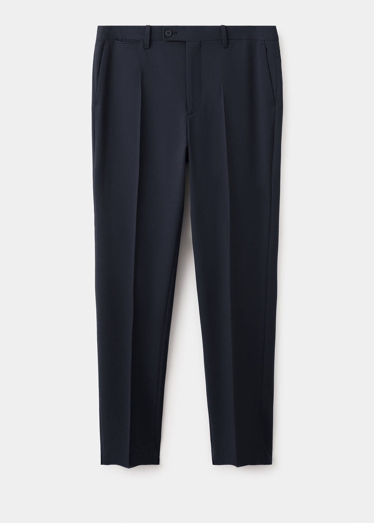 Turin suit trousers, 100% virgin wool, slim fit — Navy